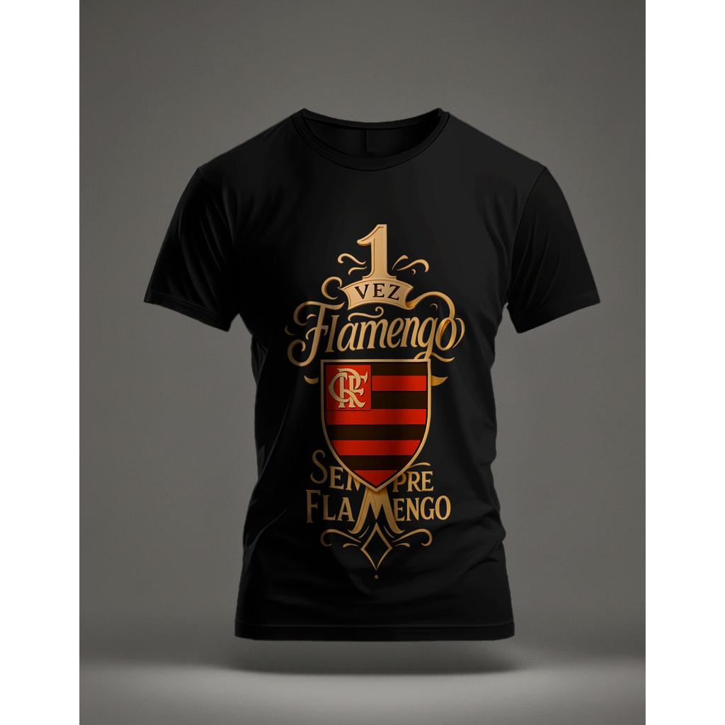 Camiseta premium time de futebol urubu rubronegro  mengao torcida personalizada