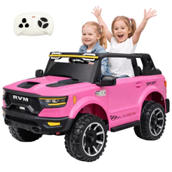 Caminhonete Elétrica Dodge Ram Zippy Toys RVM Rosa 12V Controle