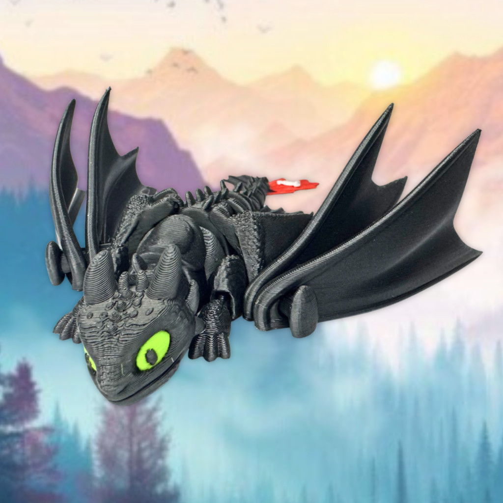 Dragão Furia Da Noite Articulado | Impressão 3D | Banguela | Como Treinar Seu Dragão