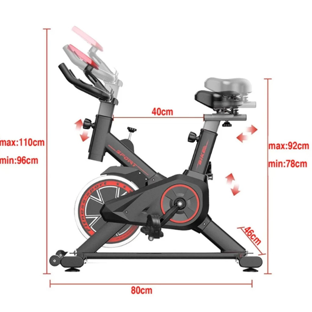 Bicicleta Ergométrica Spinning Fitness Academia 120kg Alta Perfomance Profissional