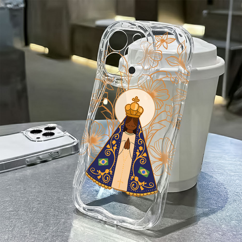 Nossa Senhora Capa Capinha Para Motorola Moto G53 G35 G34 G24 G04 G22 G15 G14 G10 Silicone Normal Transparente 2 em Oferta na Shopee