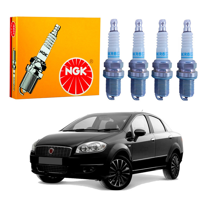 Jogo 4 Velas Original Ngk Linea 1.9 16v 2008 A 2010