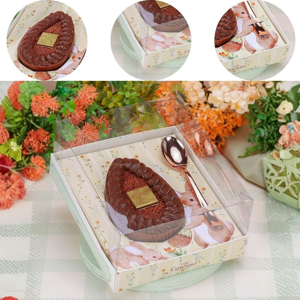 10 CAIXA PARA OVO DE COLHER AJUSTÁVEL 250/350/500G FLORIR 5543 ( PASCOA JANGO 2026 ) em Oferta na Shopee