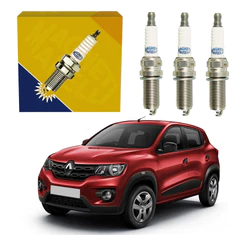 Jogo Velas Ignição Kwid 1.0 12v 2017 A 2021