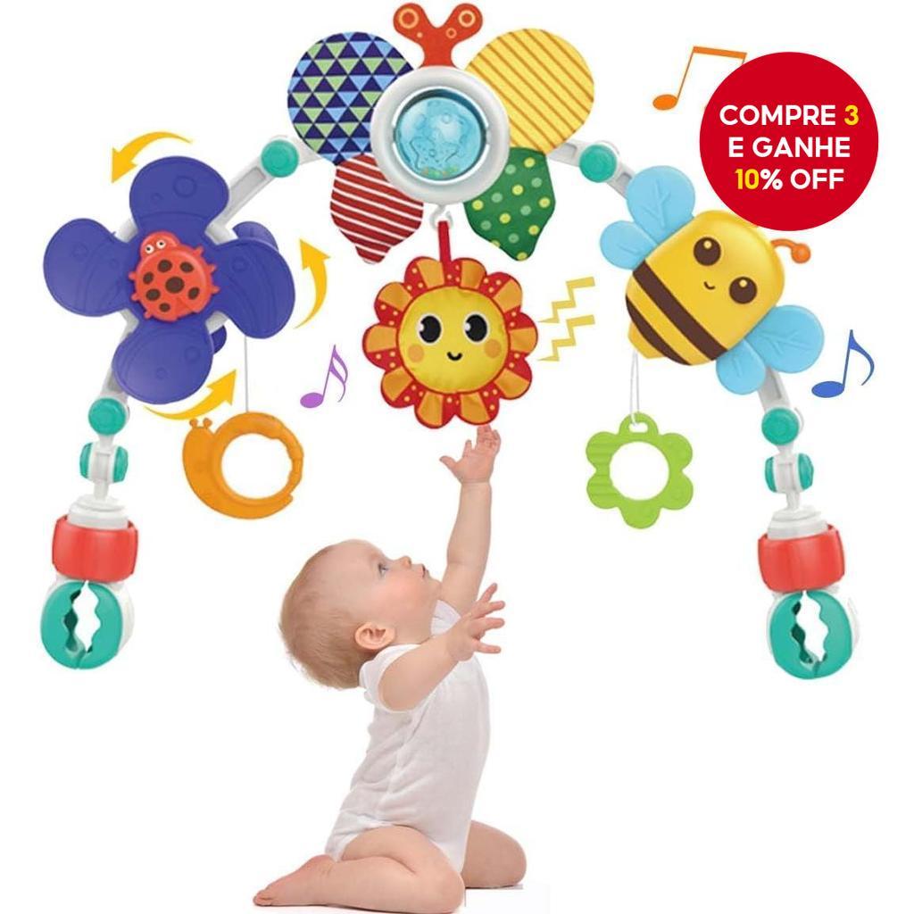 Brinquedo De Arco De Carrinho De Bebê Com Sino Pendurado Para Berço Assento De Carro Atividade Sensorial Viagem Natal em Oferta na Shopee