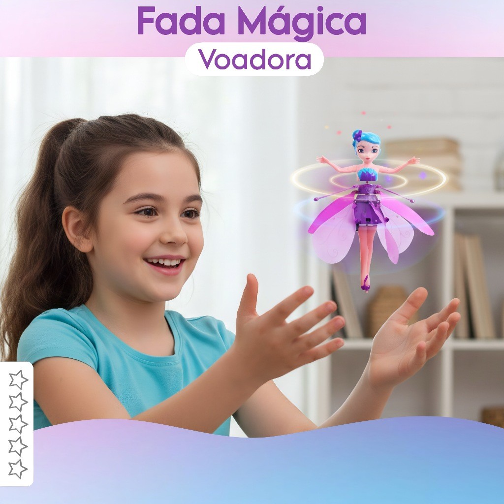Boneca Fada Voadora com Sensor Brinquedo Fadinha Mágica Voa em Oferta na Shopee