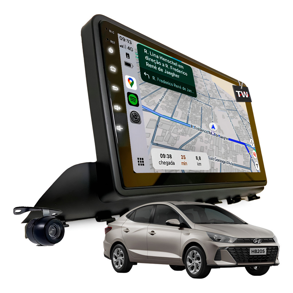Kit Multimídia Mp10 Completo Rádio Hb20 2020 À 2025 Carplay