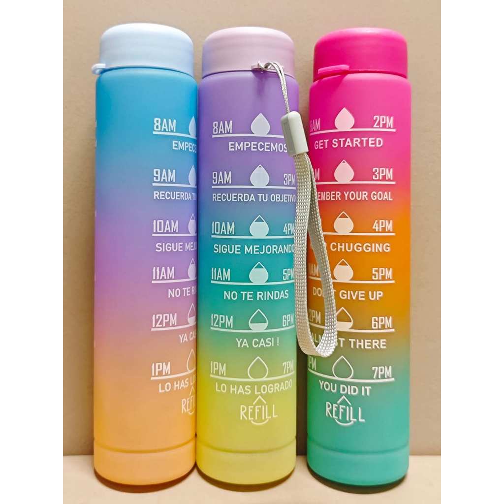 Garrafa de água com frases motivacional 280ml Esteticamente agradável
