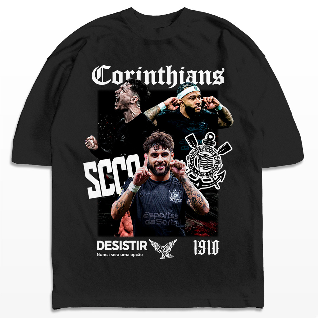 Camiseta Oversized Corinthians Yuri Memphis Garro Streetwear Harajuku Aesthetic Camisa