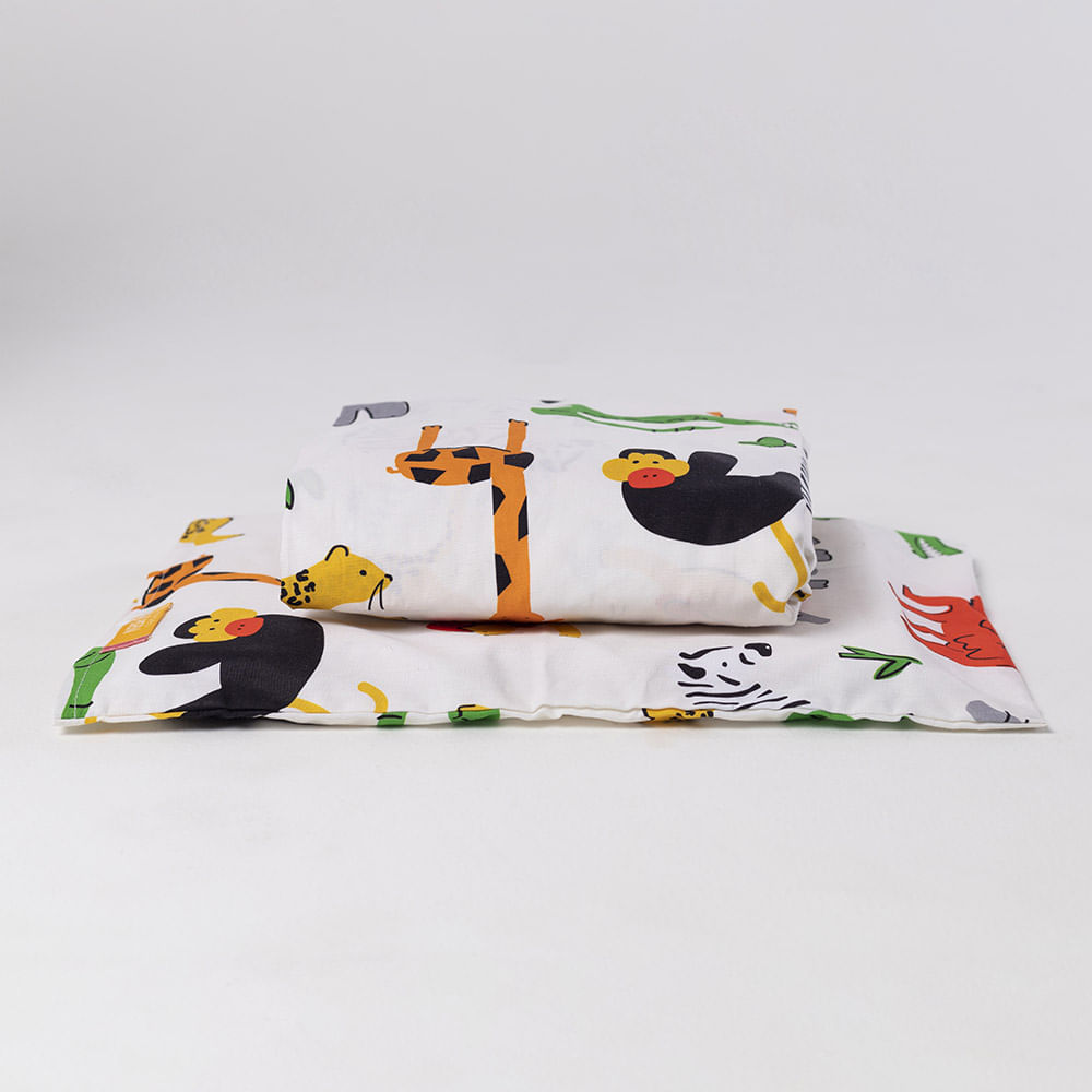 Jogo de Lençol Berço com Elástico - Afrika Colorido