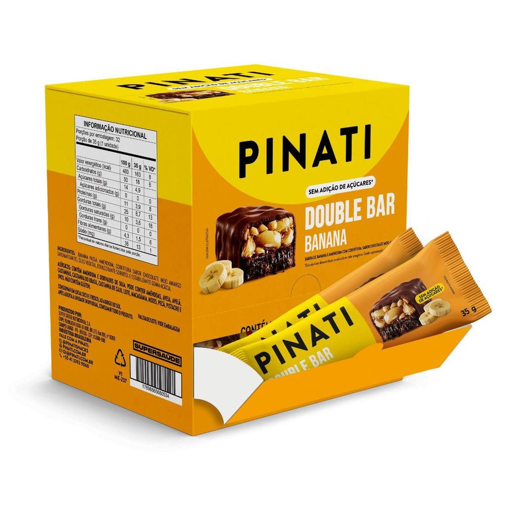 Pack 16un Pinati Double Bar Banana 35G em Oferta na Shopee