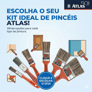 Kit de Pincéis Atlas 395 Original – Trincha Profissional para Pintura - Escolha seu Pincel - DYI Acabamento Pintar Cor em Oferta na Shopee