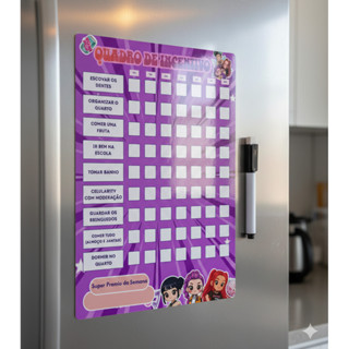 Quadro de Rotina Semanal Infantil para Geladeira Huntrix Atividade regras e deveres para crianças em Oferta na Shopee