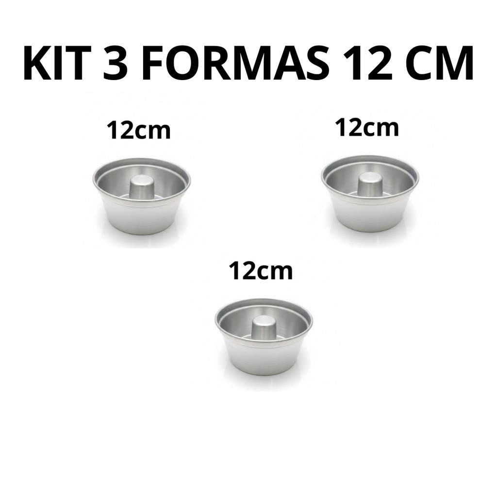 Kit Formas 12  Em Aluminio 300mL Bolo Vulcão Pudim  Doces Sobremesas Festas em Oferta na Shopee
