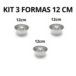 Kit Formas 12  Em Aluminio 300mL Bolo Vulcão Pudim  Doces Sobremesas Festas em Oferta na Shopee