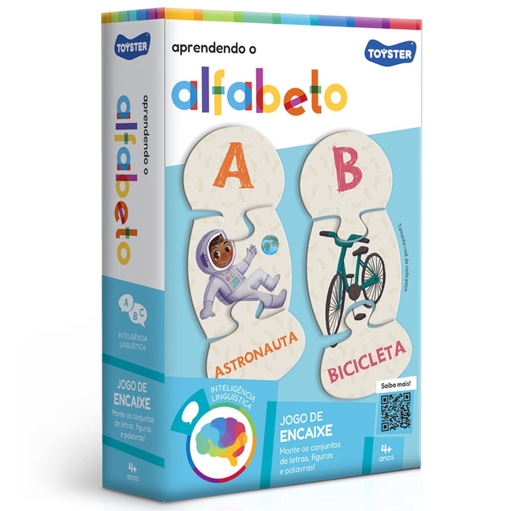 JOGO EDUCATIVO APRENDENDO O ALFABETO TOYSTER BRINQUEDO LETRAS IMAGEM NOMES PUZZLE QUEBRA CABEÇA