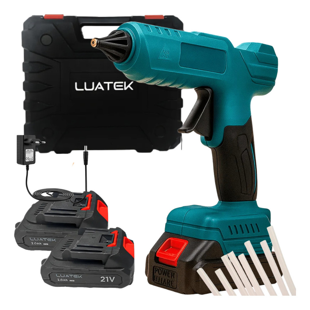 Pistola De Cola Quente Potente + 2 Baterias 21v Bastão LWJ265 em Oferta na Shopee