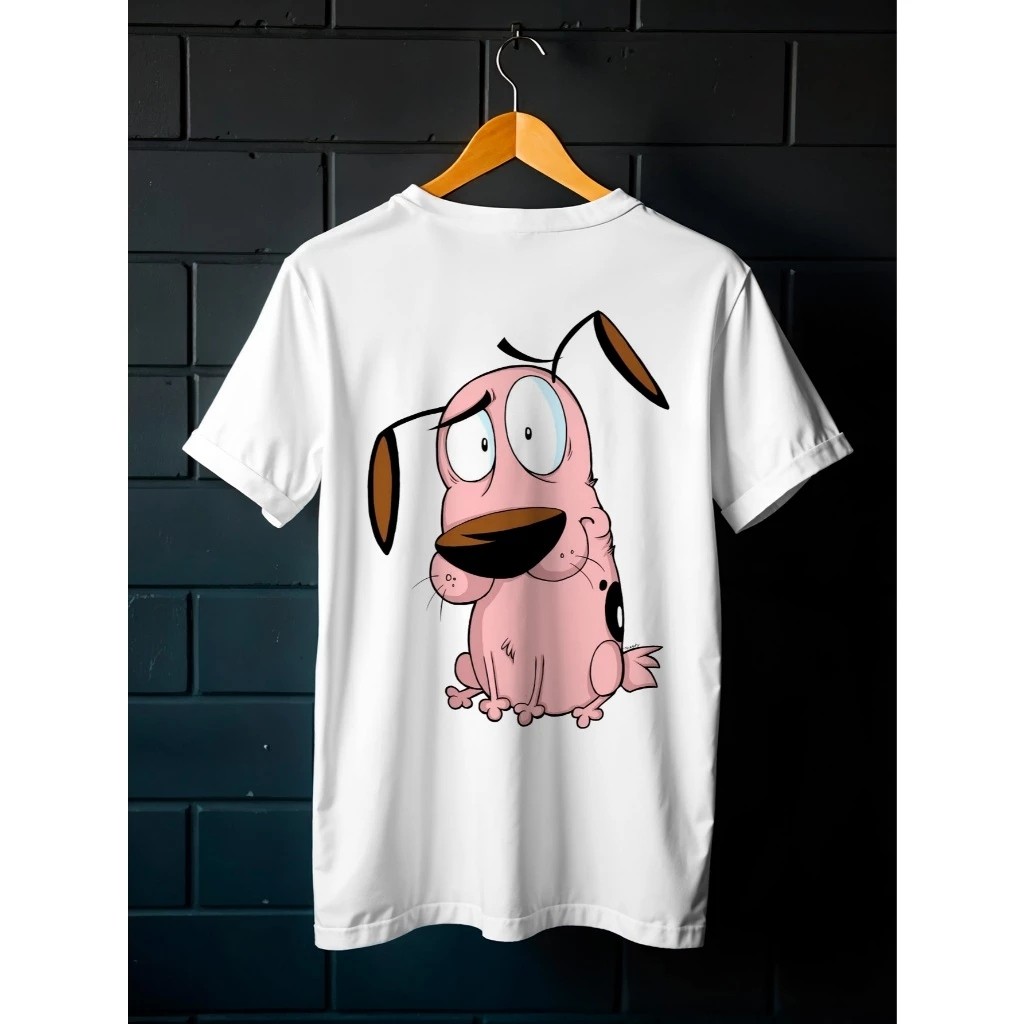 Camiseta Masculina Streetwear Scared Dog Estampada Lançamento Camiseta 100% Algodão Camisetão - Excelencia
