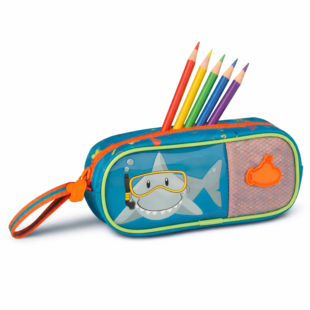 Estojo Divisória Infantil Tubarão Creche Estampa Clio Menino Volta As Aulas em Oferta na Shopee