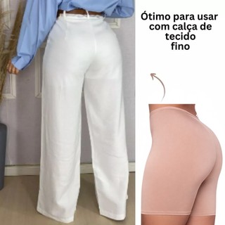 Short Anágua Segunda Pele Liso Saia Evangelica PRETO E BEGE Shortinho - Anagua