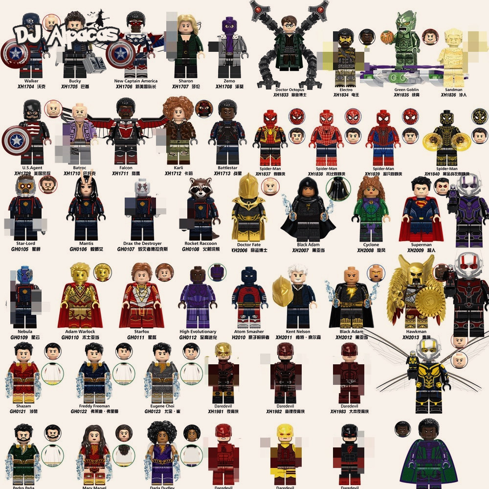 Blocos De Construção Figuras Brinquedo Colecionável GH0107 GH0108 GH0109