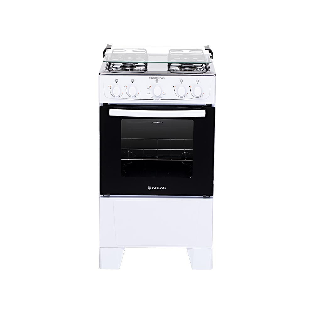 Fogão De Piso Atlas Coliseum Plus 4 Bocas Mesa Inox Forno 50 Litros Branco Manual em Oferta na Shopee