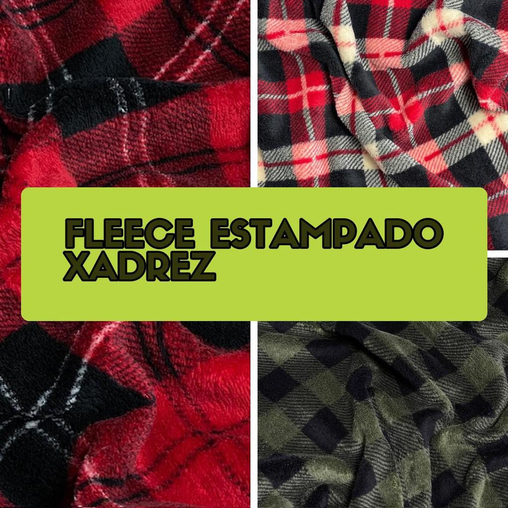 2 Metros Tecido Fleece Xadrez Estampado | Microsoft Xadrez | Manta, Quente e Macia (2m x 1.60m)