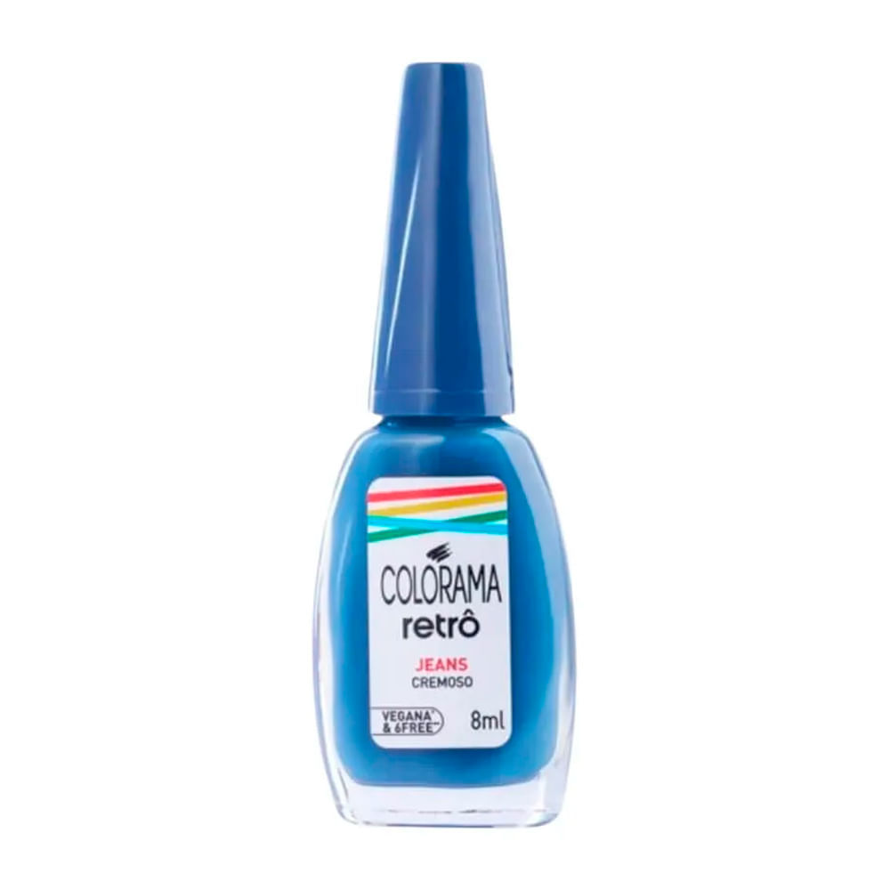 Esmalte Colorama Retrô Cremoso Cor Jeans 8ml em Oferta na Shopee