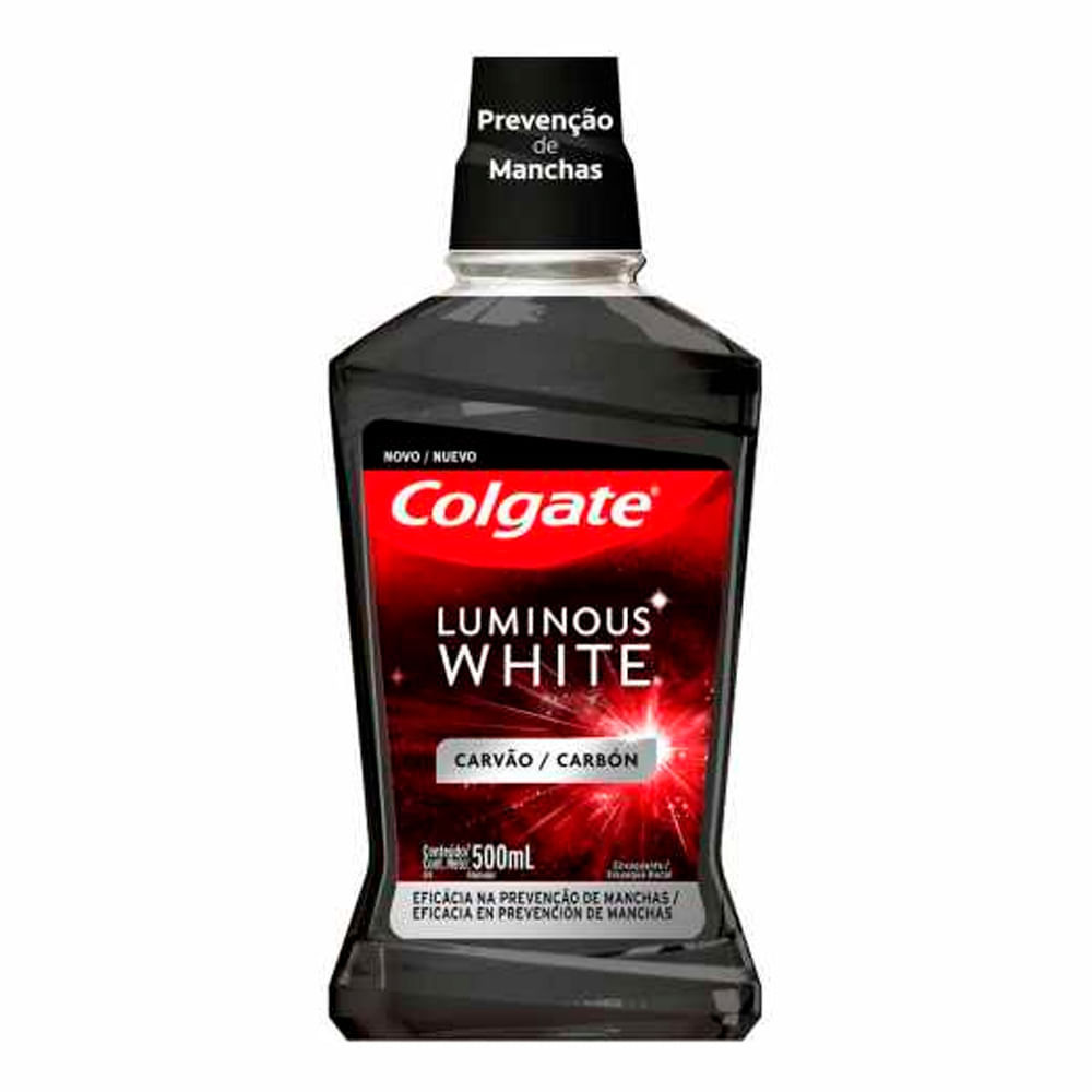 Enxaguante Bucal Colgate Luminous White Carvão 500ml em Oferta na Shopee