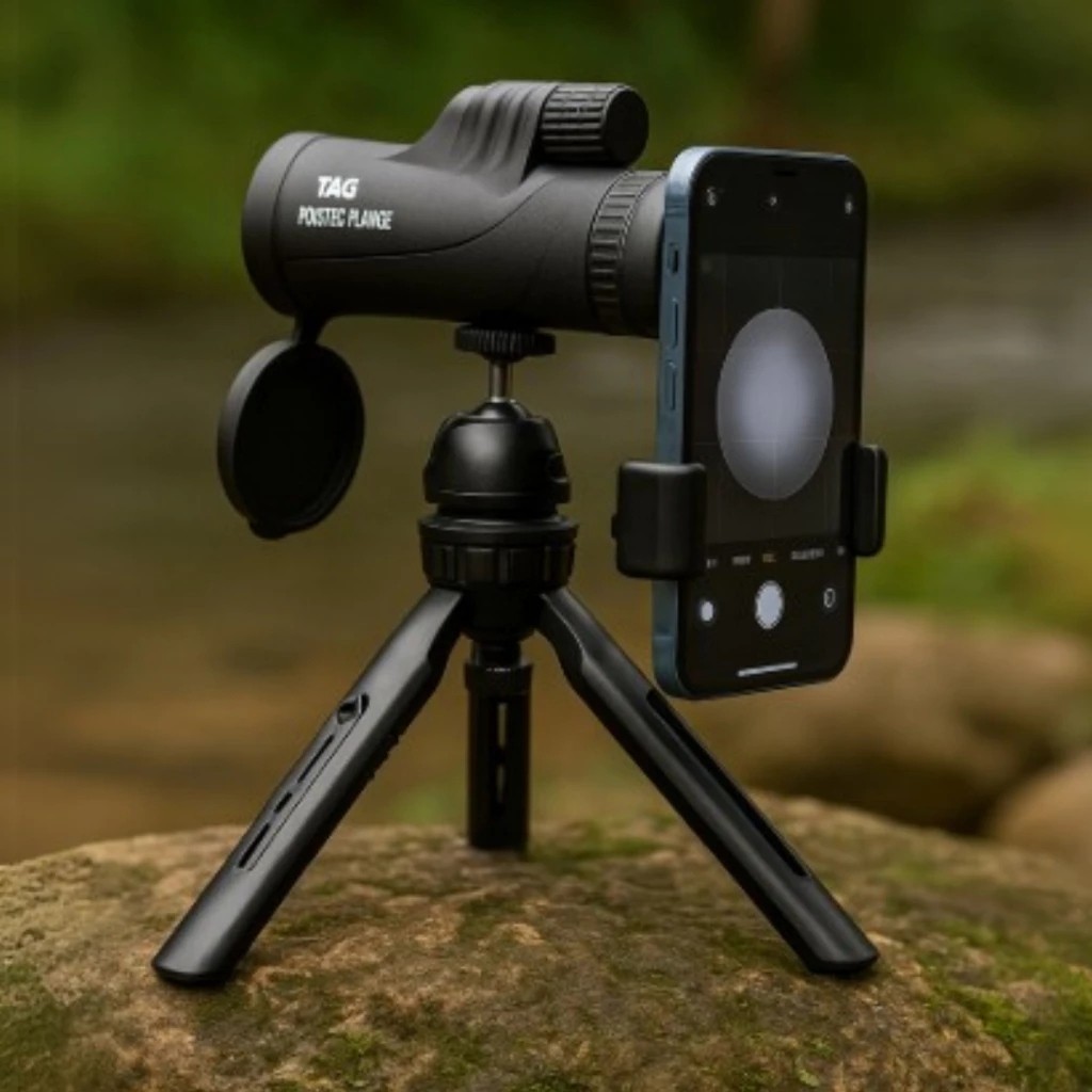 Luneta Telescópio Tripé Zoom Longa Distância Adaptador Celular Binóculo Observação Trilha