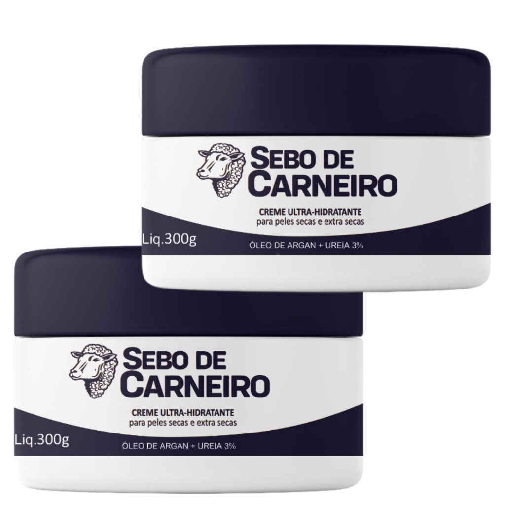 Creme Ultra Hidratante 300g Sebo de Carneiro com Óleo de Argan e Ureia Demazon para Pele Seca Pé e Calcanhar Rachado