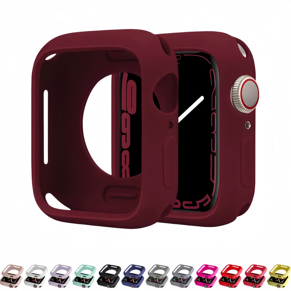 Silicone Doces Protetora Capa Para Apple Watch 40mm 44mm 38mm 41mm 42mm 45mm Smartwatch Macio Case De Silicone