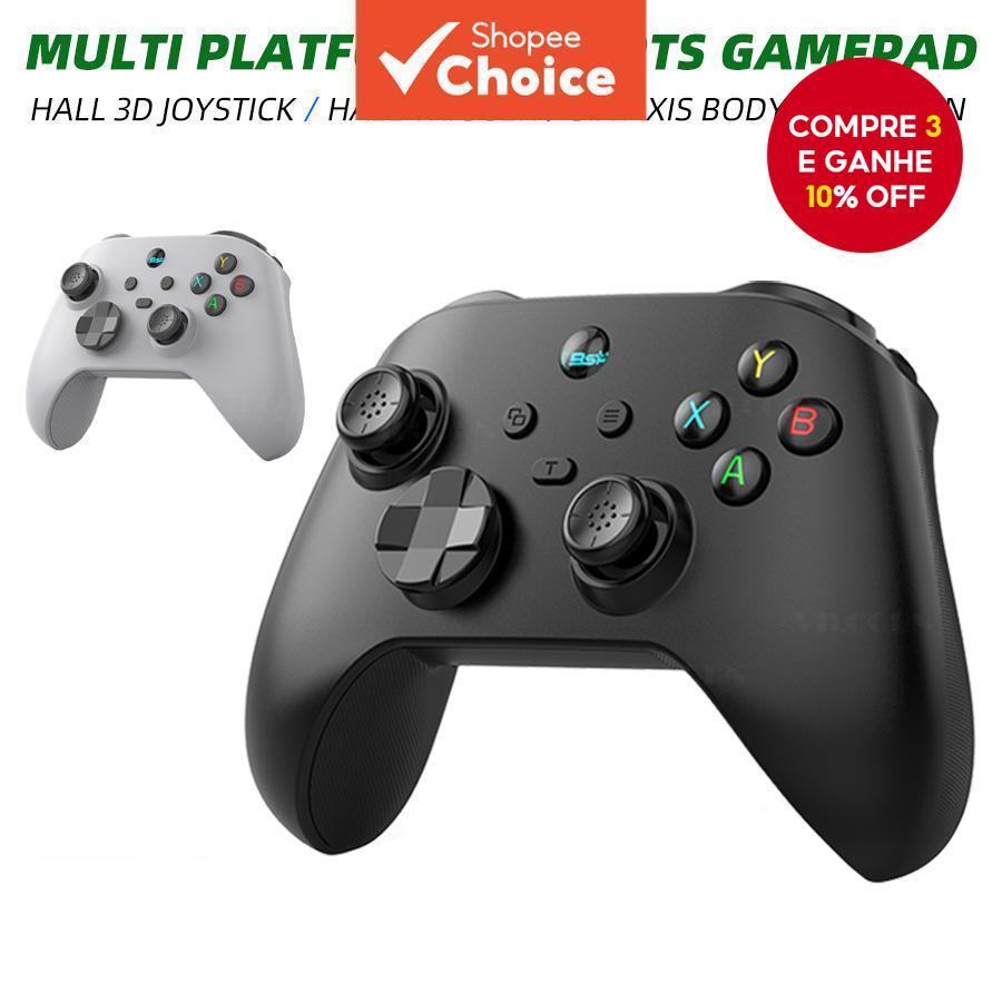 Controlador Sem Fio PC Gamepad De Jogos Para Tri-Mode Hall rocker/Trigger Joystick De Seis Eixos Vapor , em Oferta na Shopee