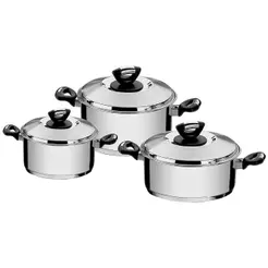 Conjunto De Panelas Tramontina Solar 3 Peças/Inox- 65720/740