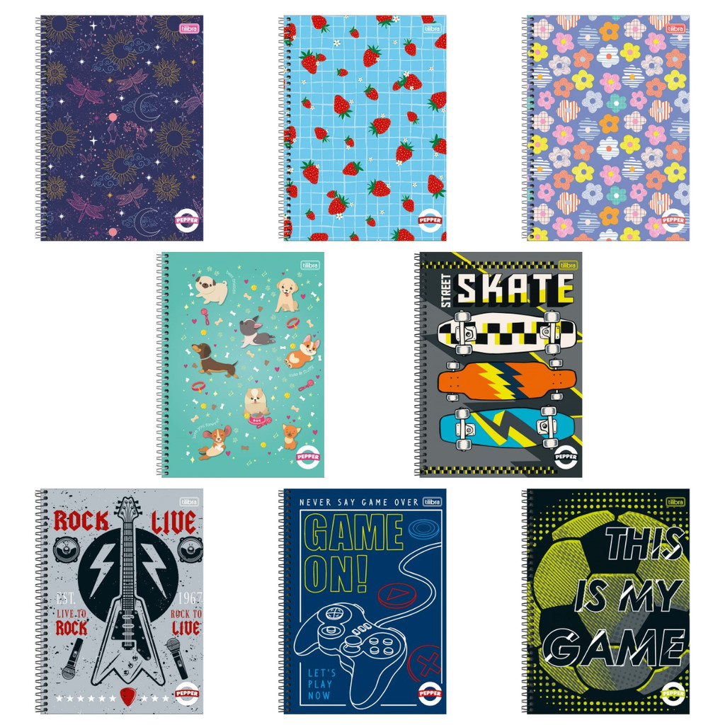 Caderno Universitario 10M Pepper TILIBRA em Oferta na Shopee