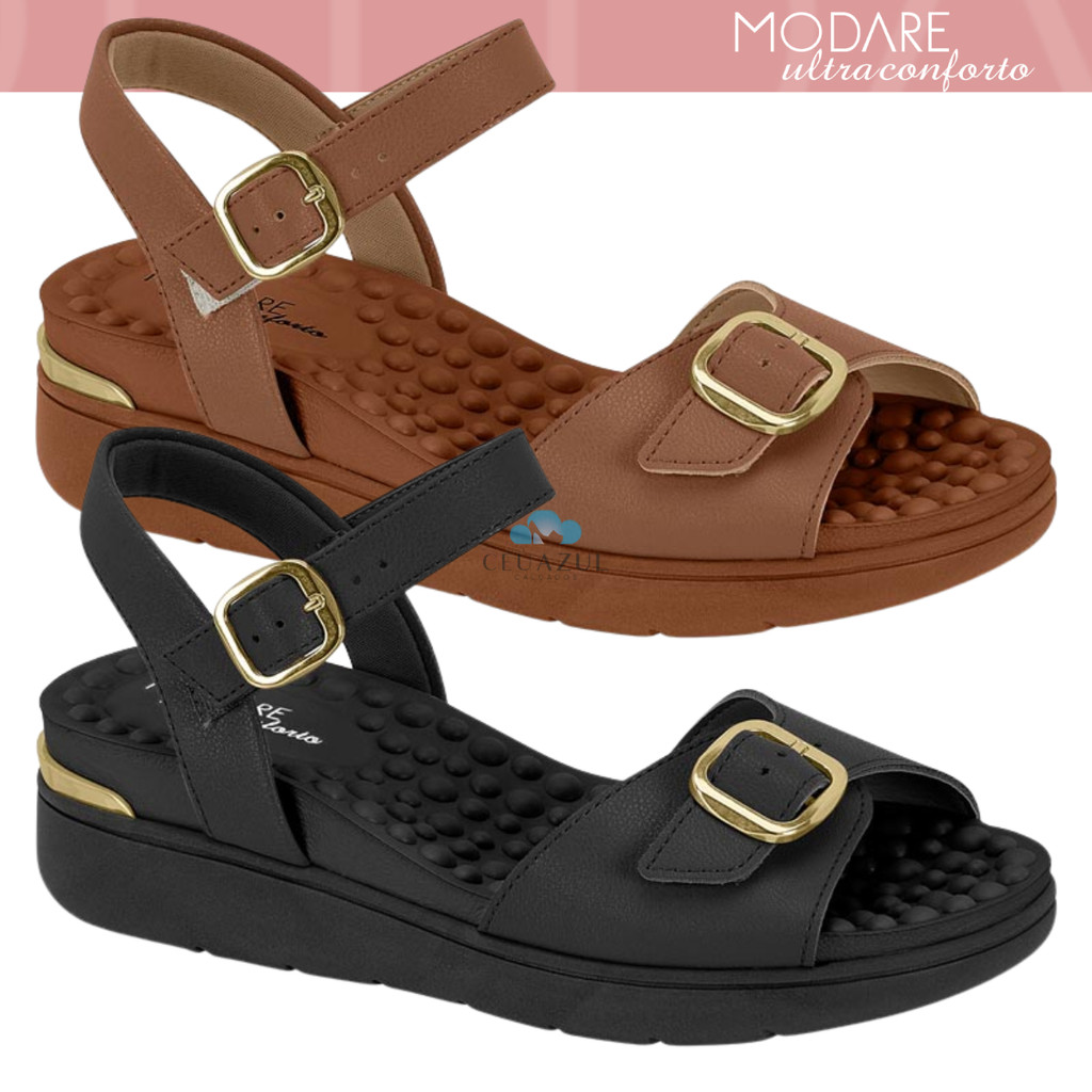 Sandália Feminina Modare Ultraconforto Papete Massageadora Original em Oferta na Shopee