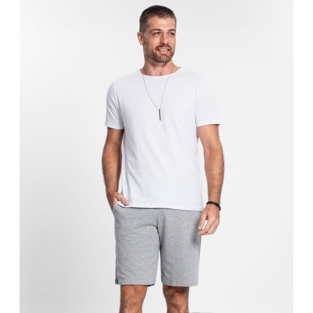 Bermuda Moletom Masculina Select Cinza em Oferta na Shopee