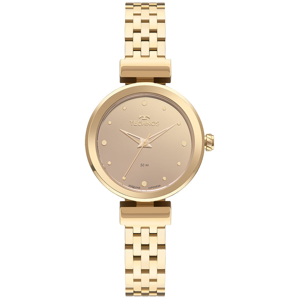 Relógio Technos Feminino Brilho Dourado - 2035NCE/1X em Oferta na Shopee
