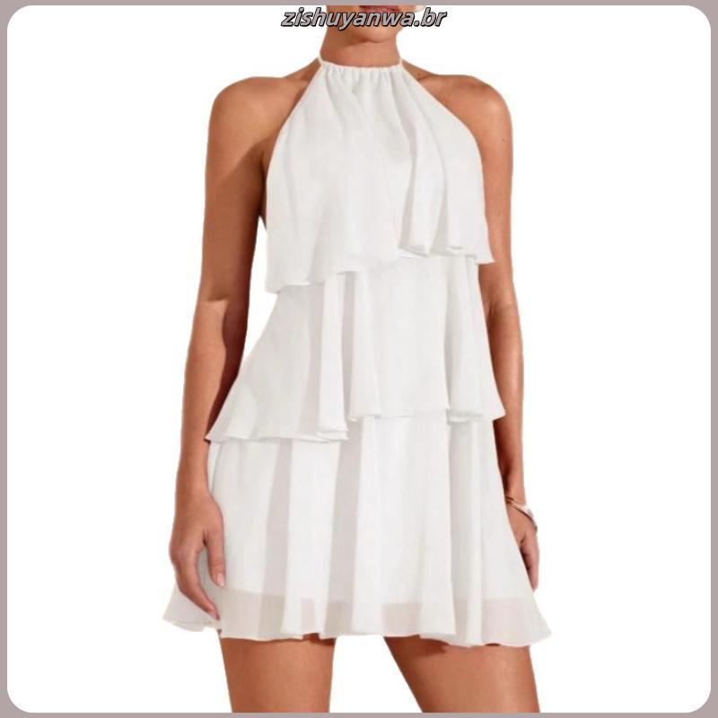 Vestido Feminino Plus Size Tamanho Unico Babado Mula Manca Festa Lançamento Inverno Tendencia Lançamento Gestante