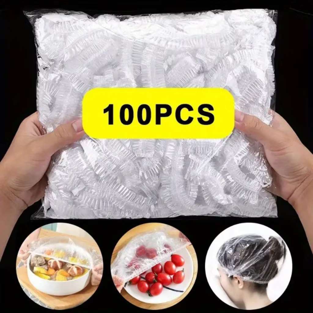 Kit 100/200/300 Tampa De Plástico Descartável Para Alimento potes em Oferta na Shopee
