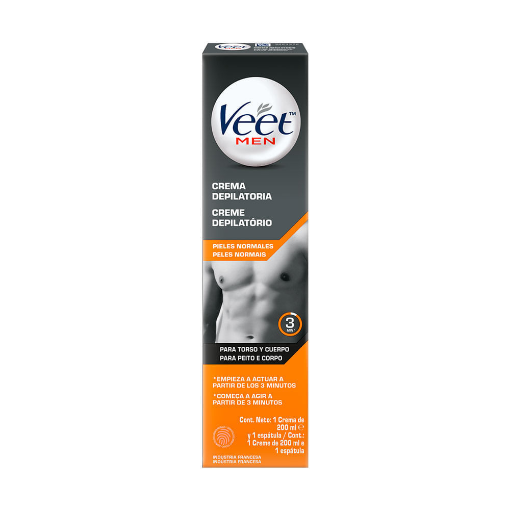 Creme Depilatório Veet Men Peles Normais 200ml em Oferta na Shopee