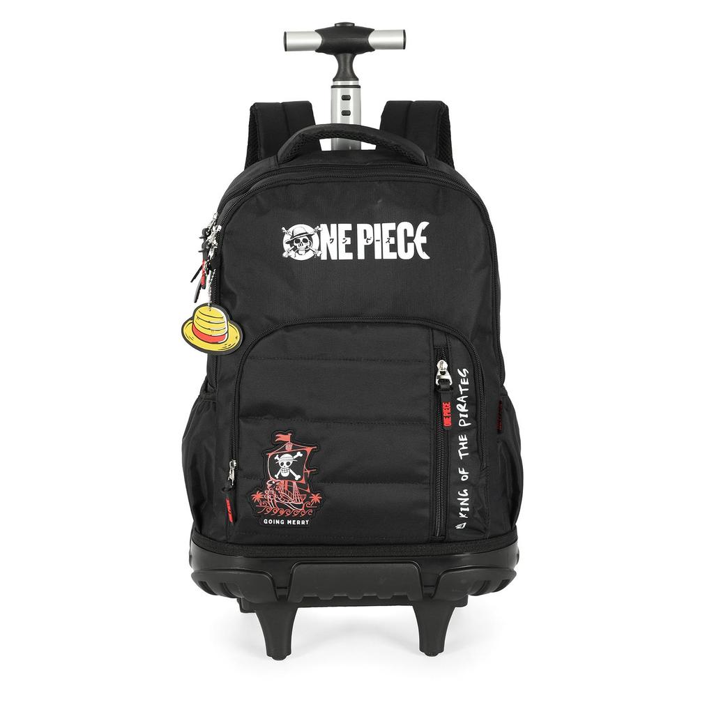 Mochila de Rodinhas 360 Média Juvenil Náilon One Piece com Chaveiro em Oferta na Shopee