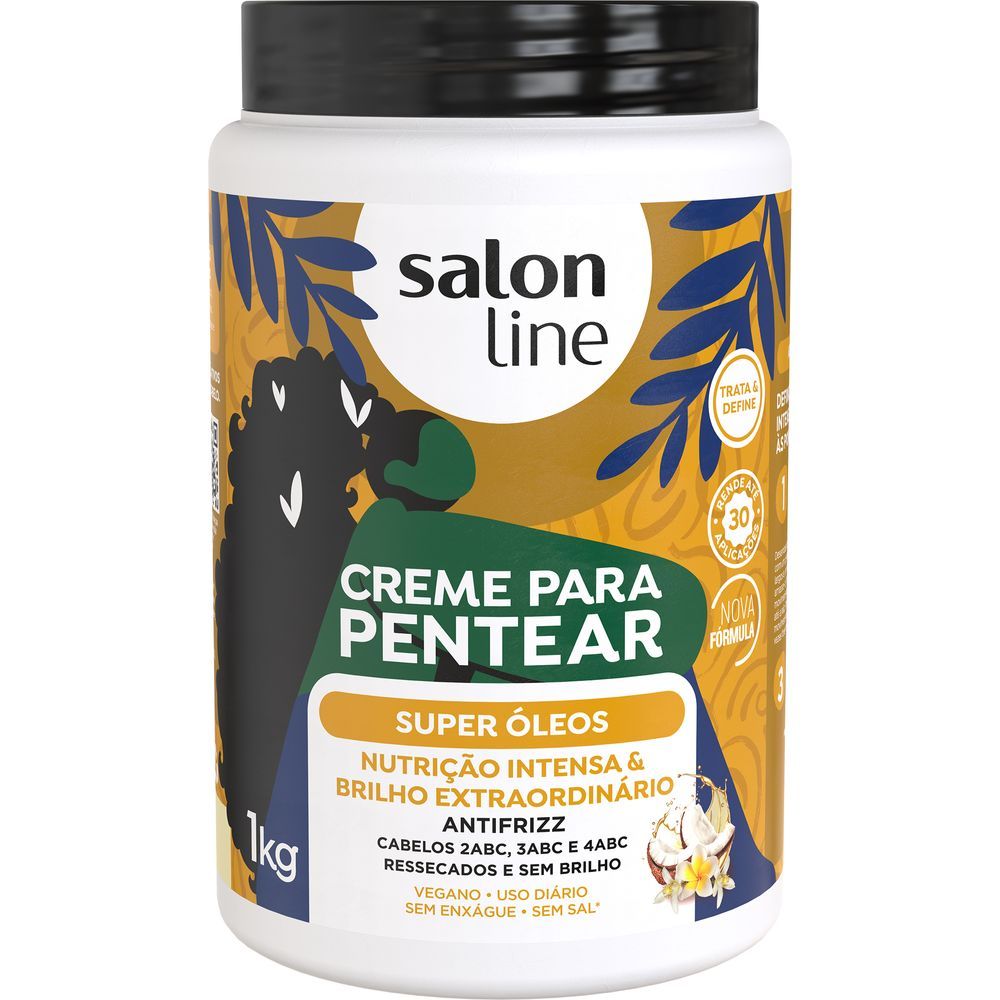 Creme Para Pentear Salon Line Super Óleos 1kg em Oferta na Shopee