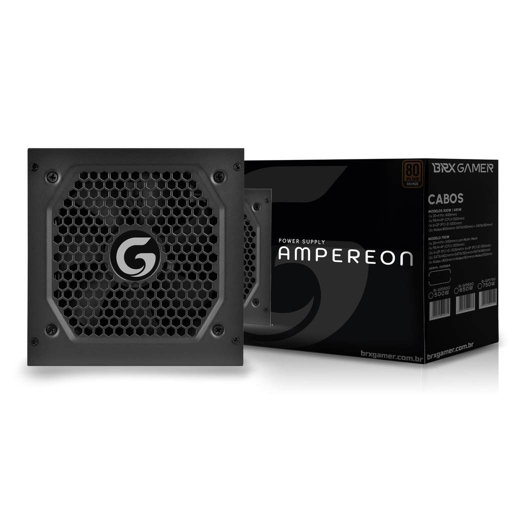 Fonte Brx Ampereon 750w Automatica 80 Plus Bronze