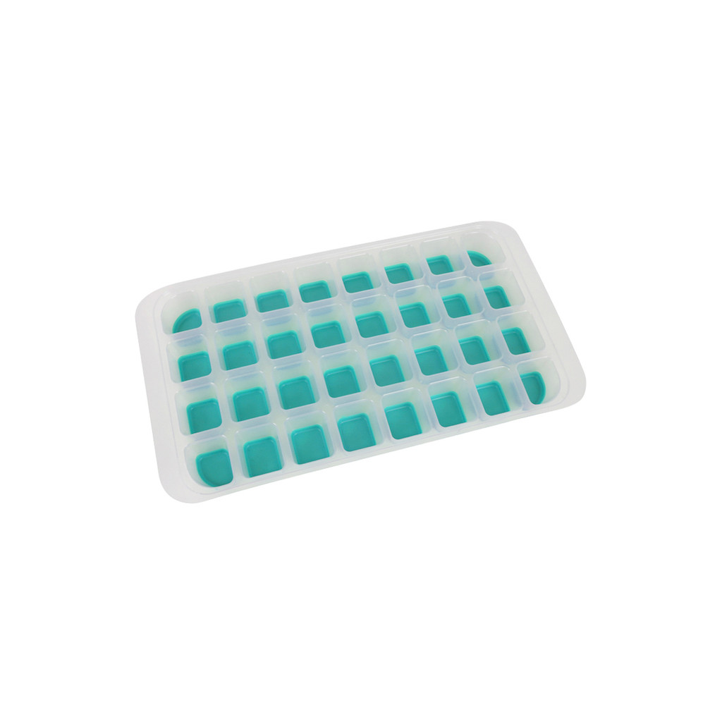Forma de Gelo de Plástico E Silicone Para 32 Cubos Verde Oikos