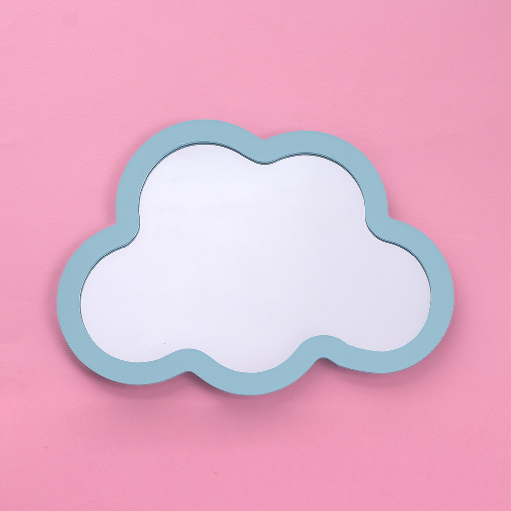 moldura com espelho decorativa de parede nuvem em mdf - Oikos