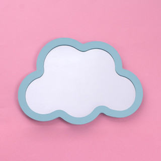 moldura com espelho decorativa de parede nuvem em mdf - Oikos