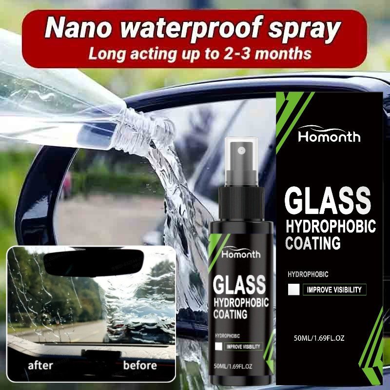 Revestimento Hidrofóbico De Vidro Automático , Visão Clara , Cuidados De Limpeza , Repelente De Água , Antiincrustante