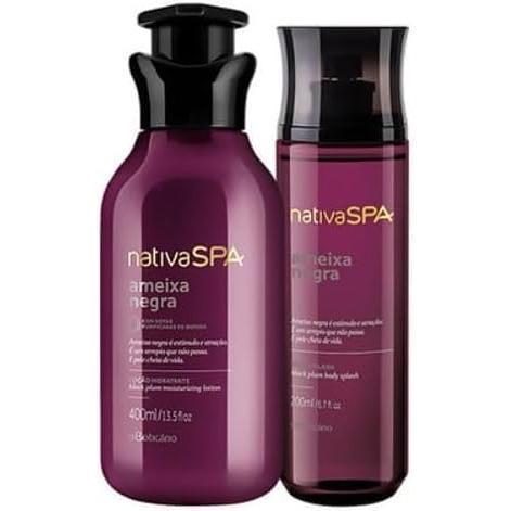 Kit Nativa Spa Ameixa Negra: Body Splash 200ml + Loção Hidratante Corporal 400ml O Boticário