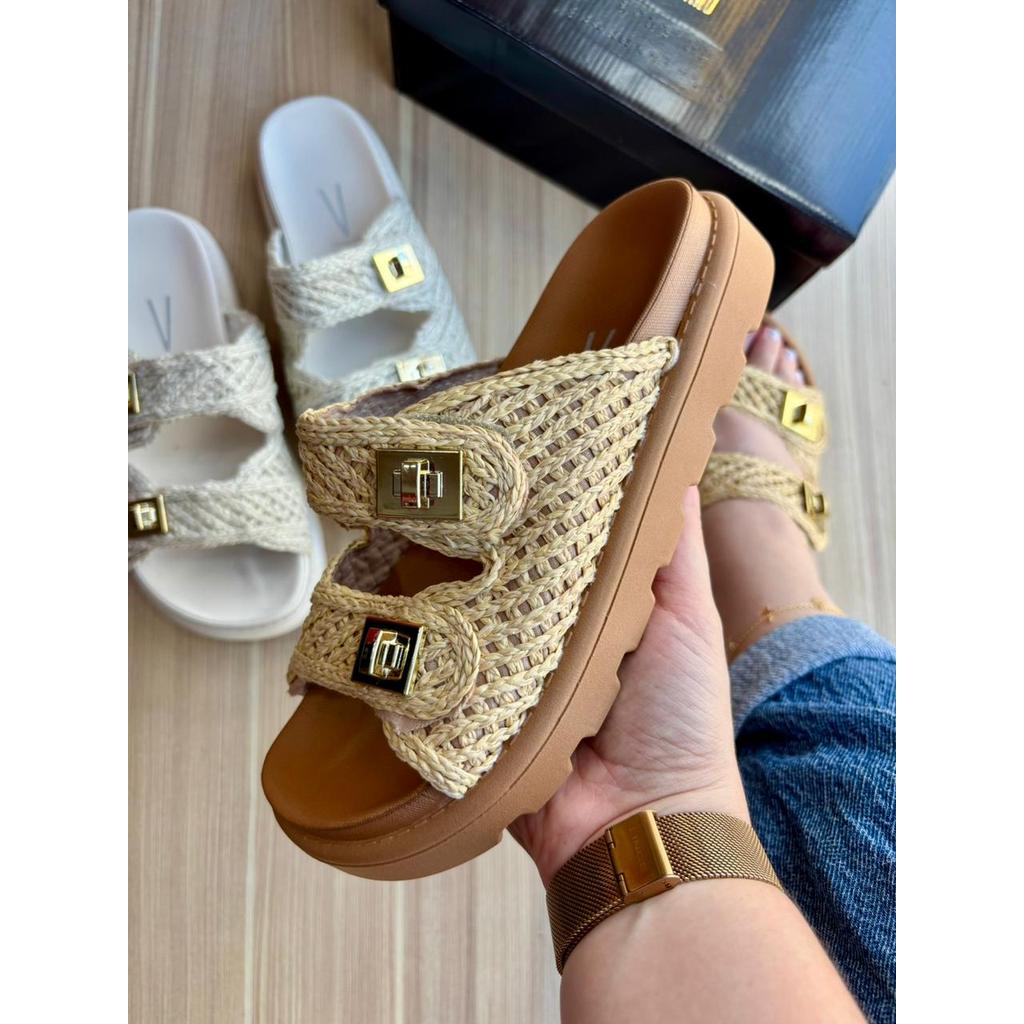 Sandália Vizzano Papete Feminina Flatform Confortável 6510i